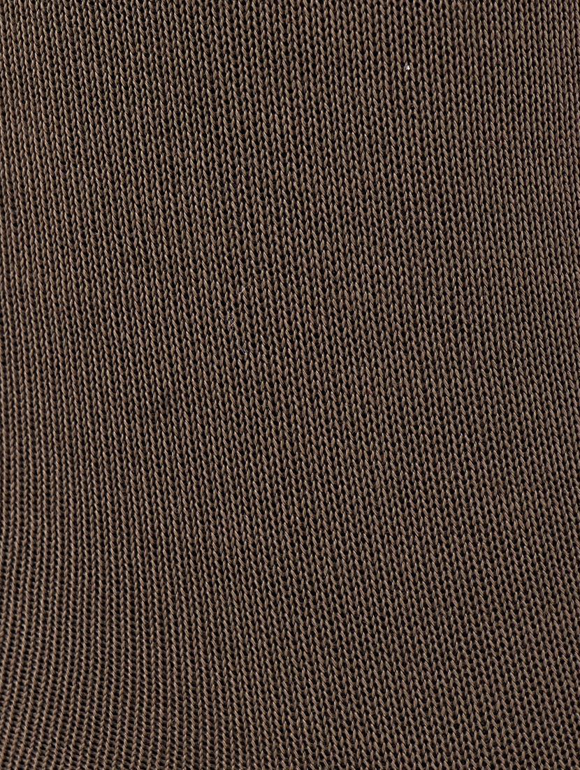 brown cotton above ankle length sock - 16105665 - Standard Image - 2