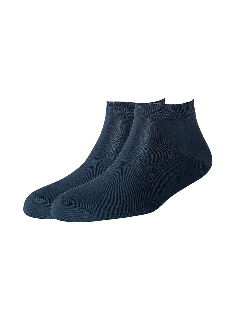 navy blue cotton ankle length sock
