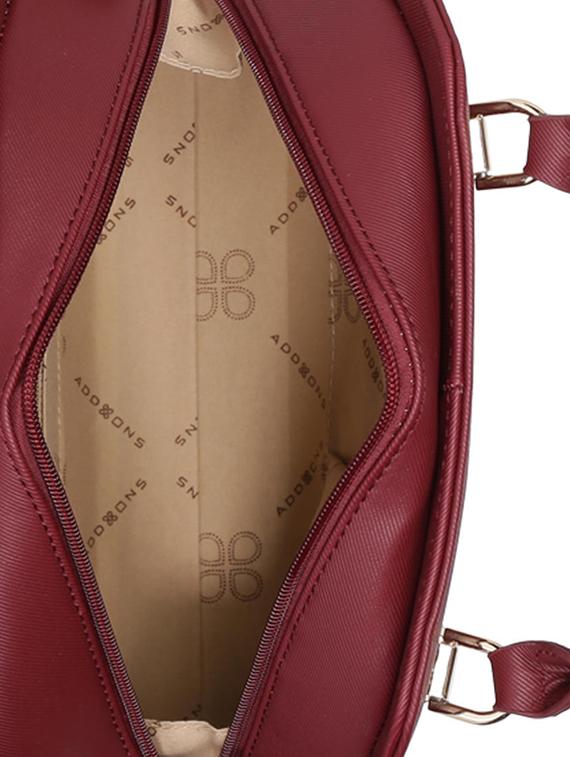 red leatherette (pu) fashion satchel - 16106015 - Standard Image - 2