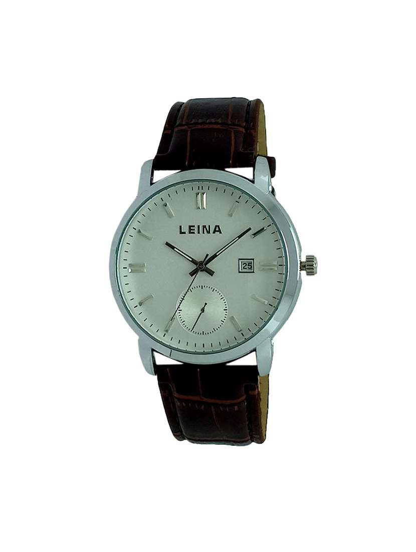 leather strap analog watch (jm806)