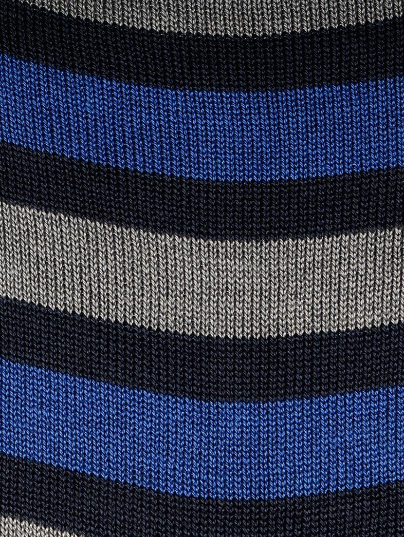 men blue striped ankle length socks - 16108252 - Standard Image - 2