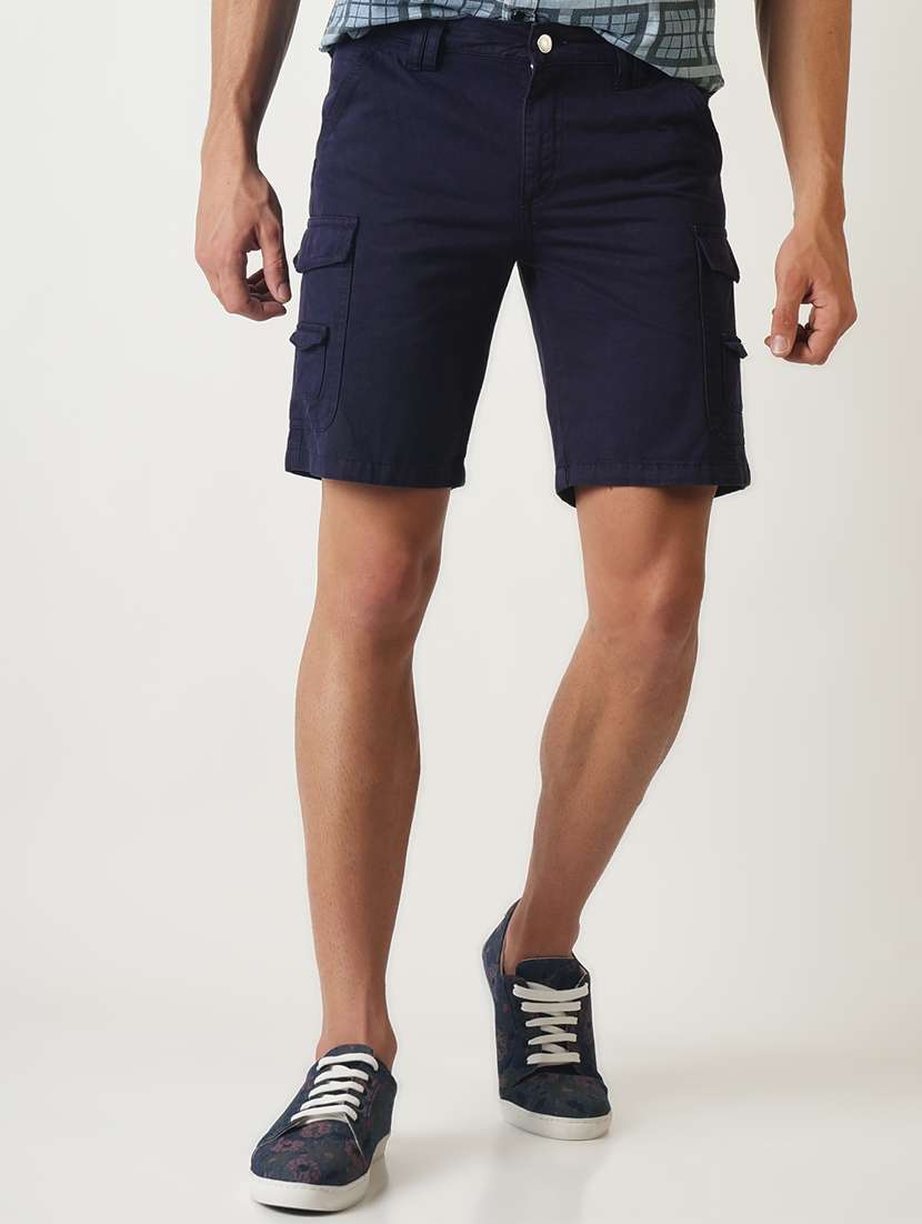 navy blue cotton shorts