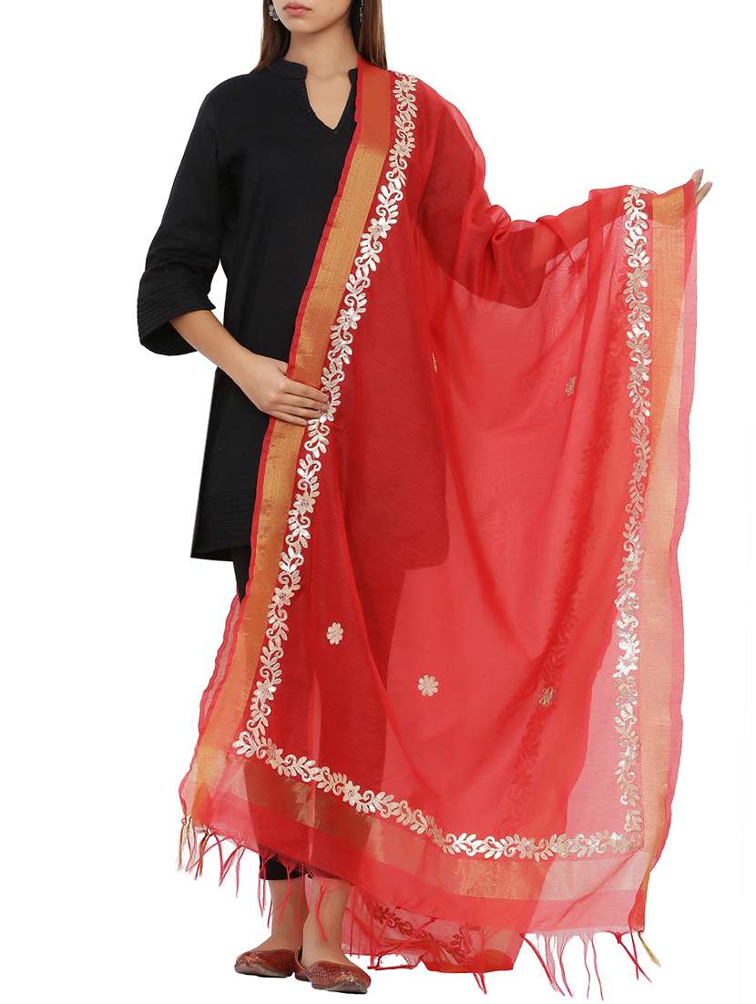 gotta work chanderi dupatta