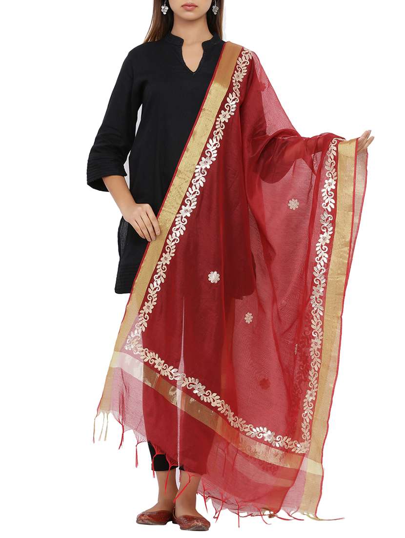 gotta work chanderi dupatta