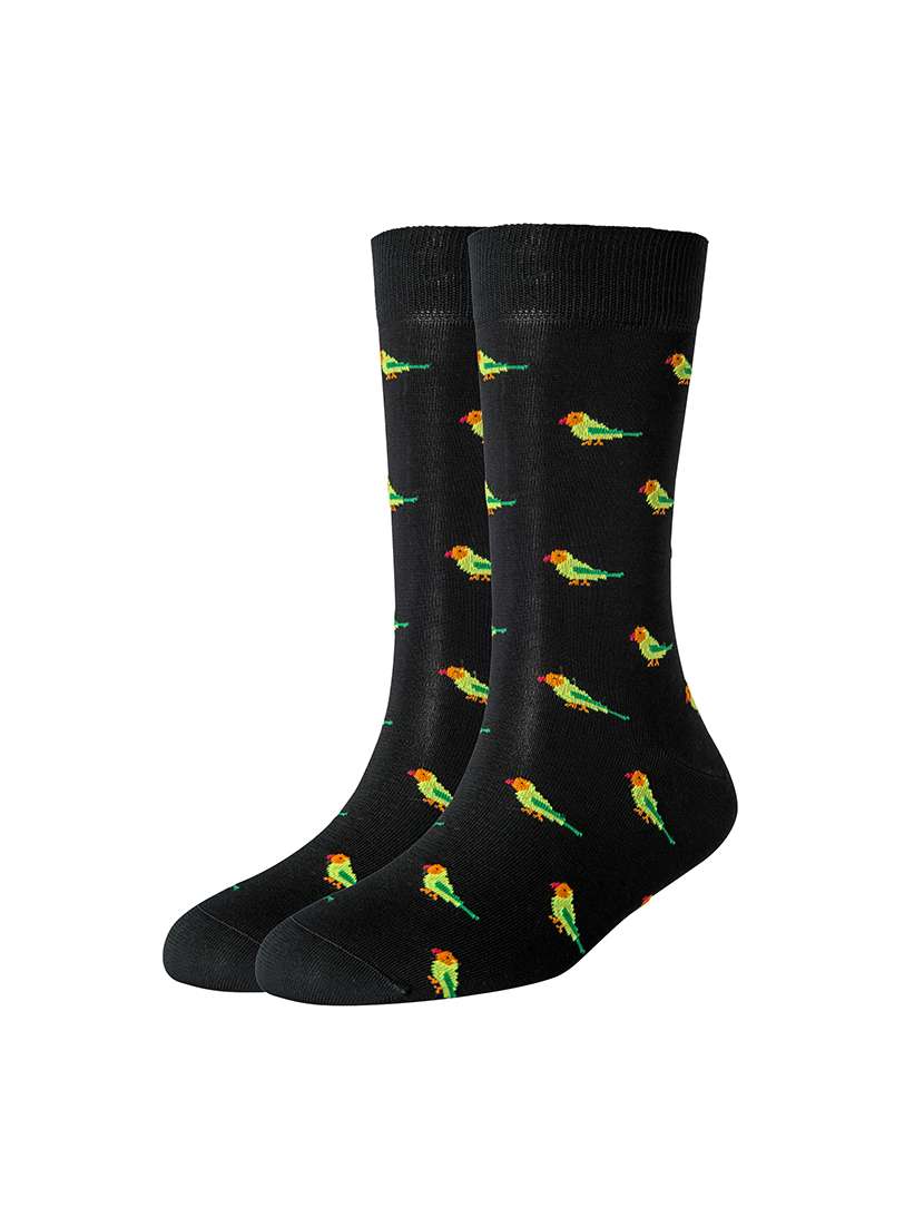 men printed above ankle length socks