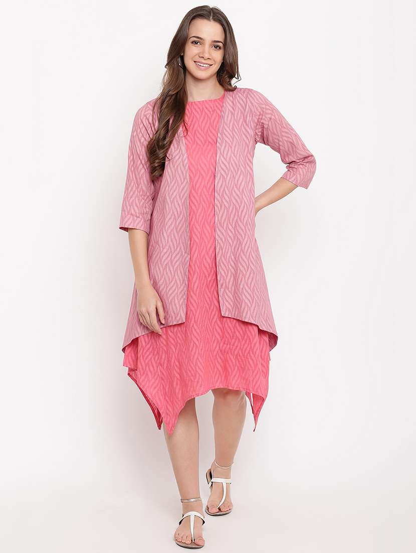 asymmetric hem dress with jacket