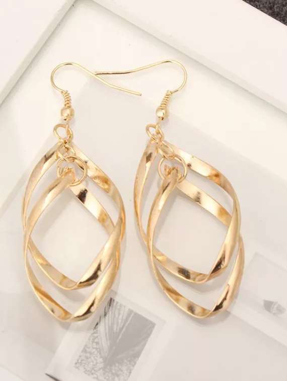 gold metal drop earring