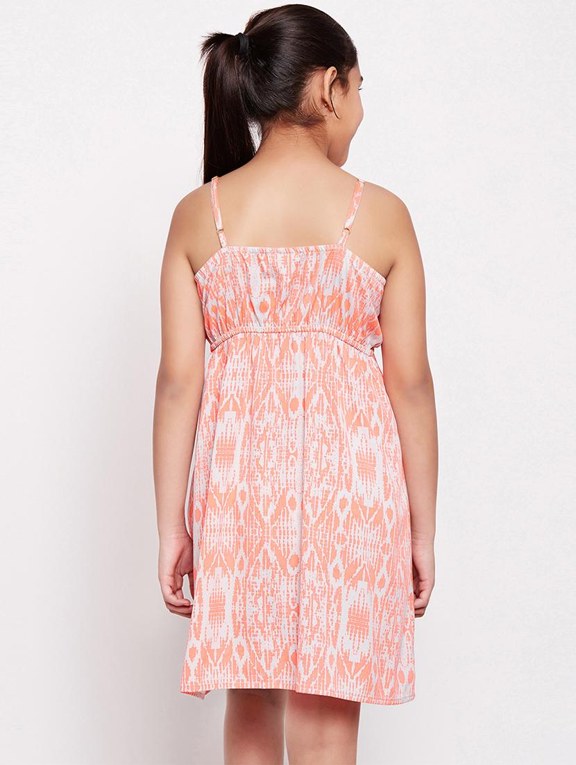 orange polyester frock - 16120364 - Standard Image - 2