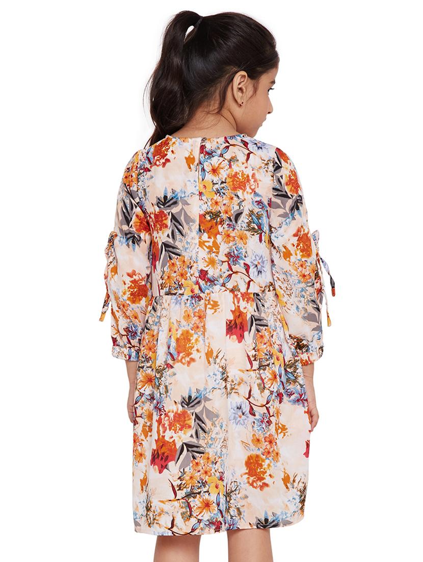 multi colored polyester frock - 16120368 - Standard Image - 2