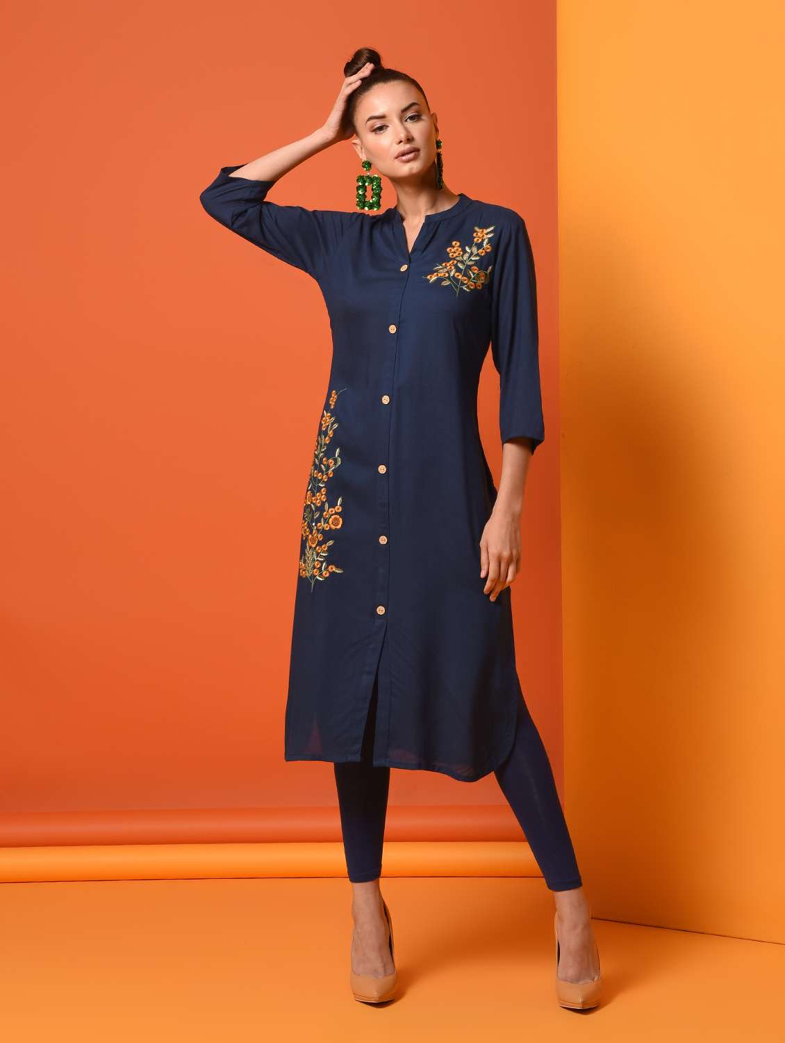 women's front slit kurta