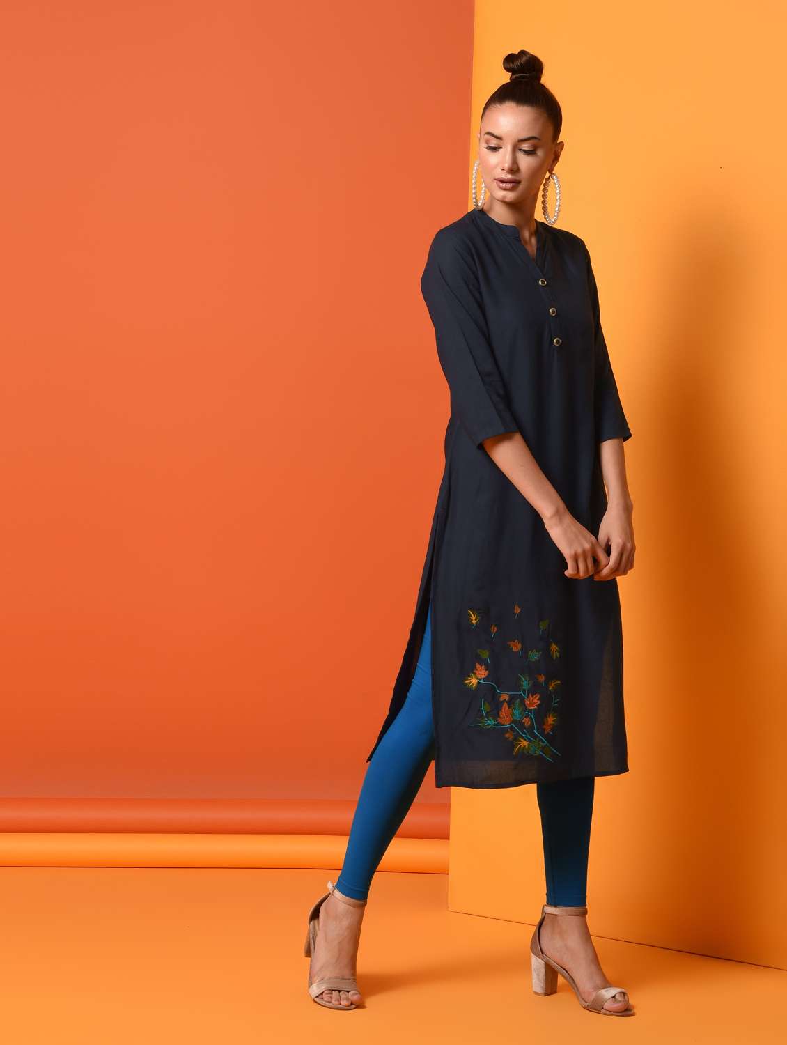 women's straight kurta - 16124512 - Standard Image - 2