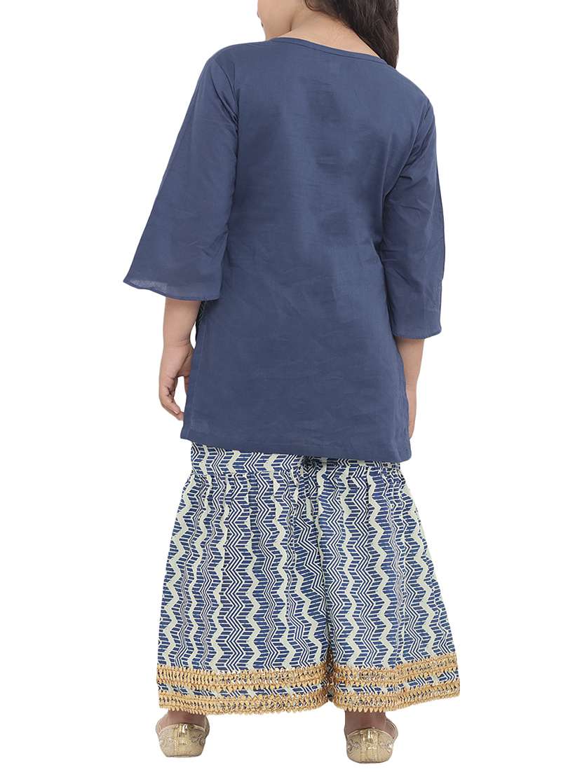 blue cotton suit set - 16128716 - Standard Image - 2
