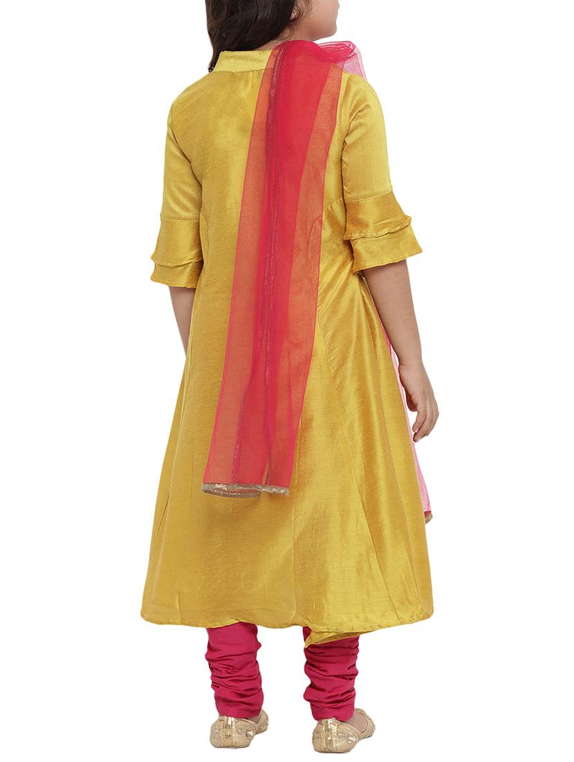 yellow cotton suit set - 16128729 - Standard Image - 2