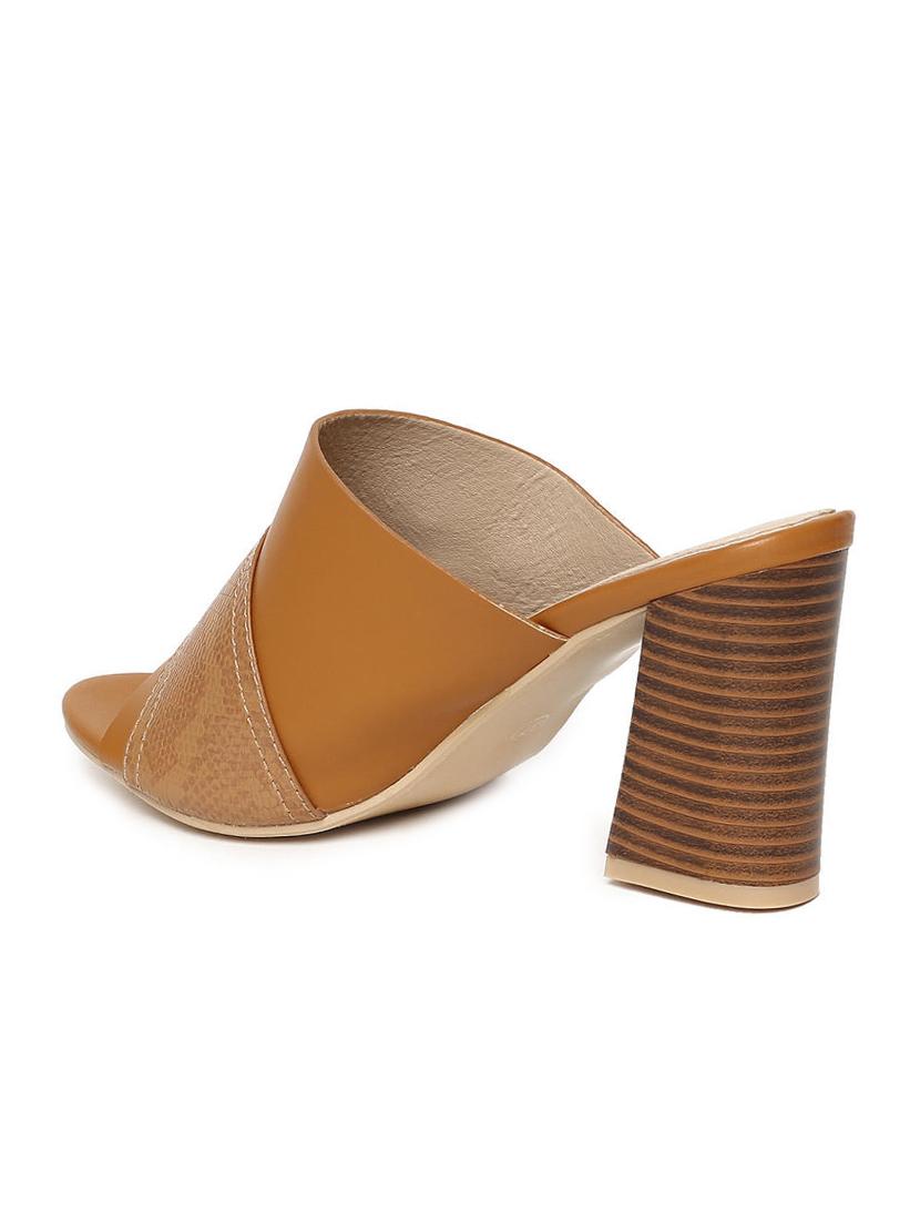 tan pu mules sandals - 16129905 - Standard Image - 2