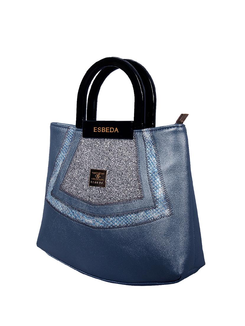 blue leatherette (pu) handbag - 16131470 - Standard Image - 2