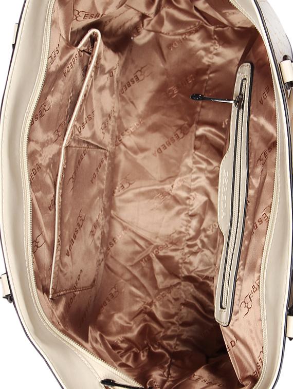 beige leatherette (pu) handbag - 16131500 - Standard Image - 2