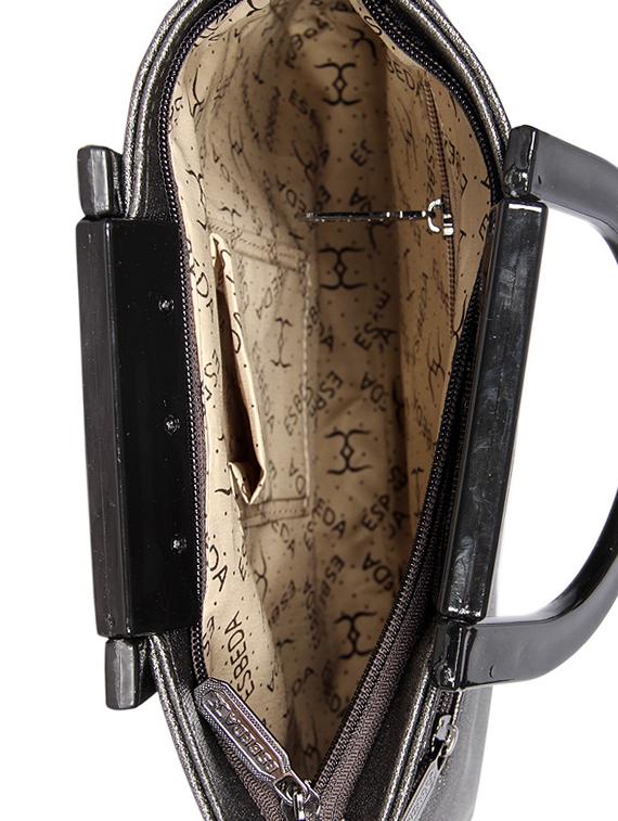 grey leatherette (pu) handbag - 16131516 - Standard Image - 2