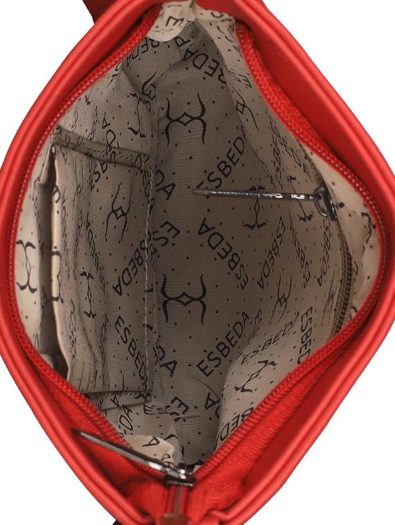 red leatherette (pu) sling bag - 16131586 - Standard Image - 2