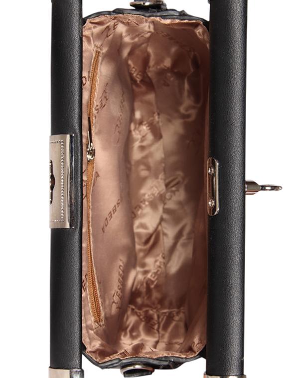 black leatherette (pu) sling bag - 16131597 - Standard Image - 2