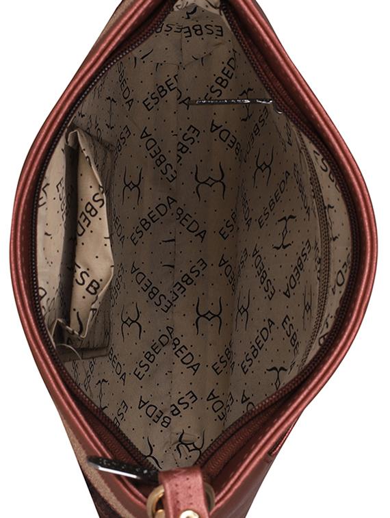 maroon leatherette (pu) sling bag - 16131714 - Standard Image - 2