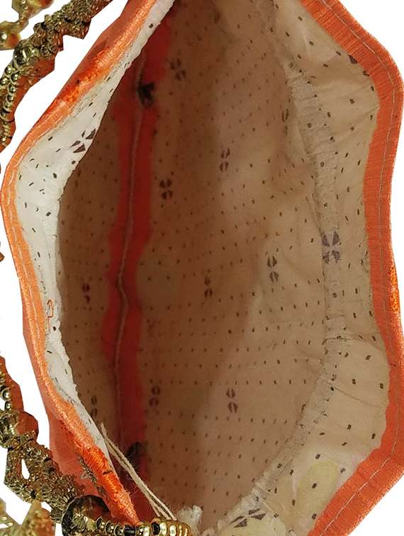 peach silk ethnic potli - 16133527 -  Standard Image - 2