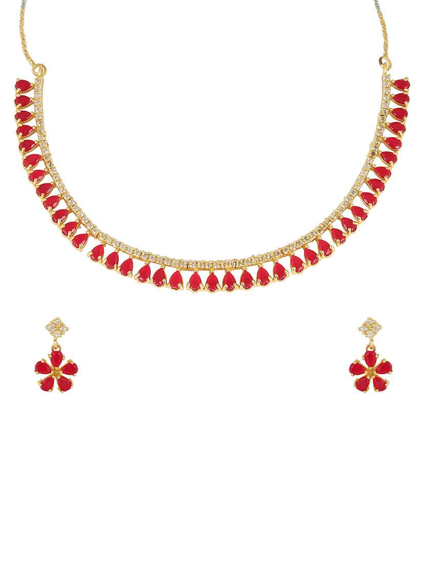 pink brass choker necklace