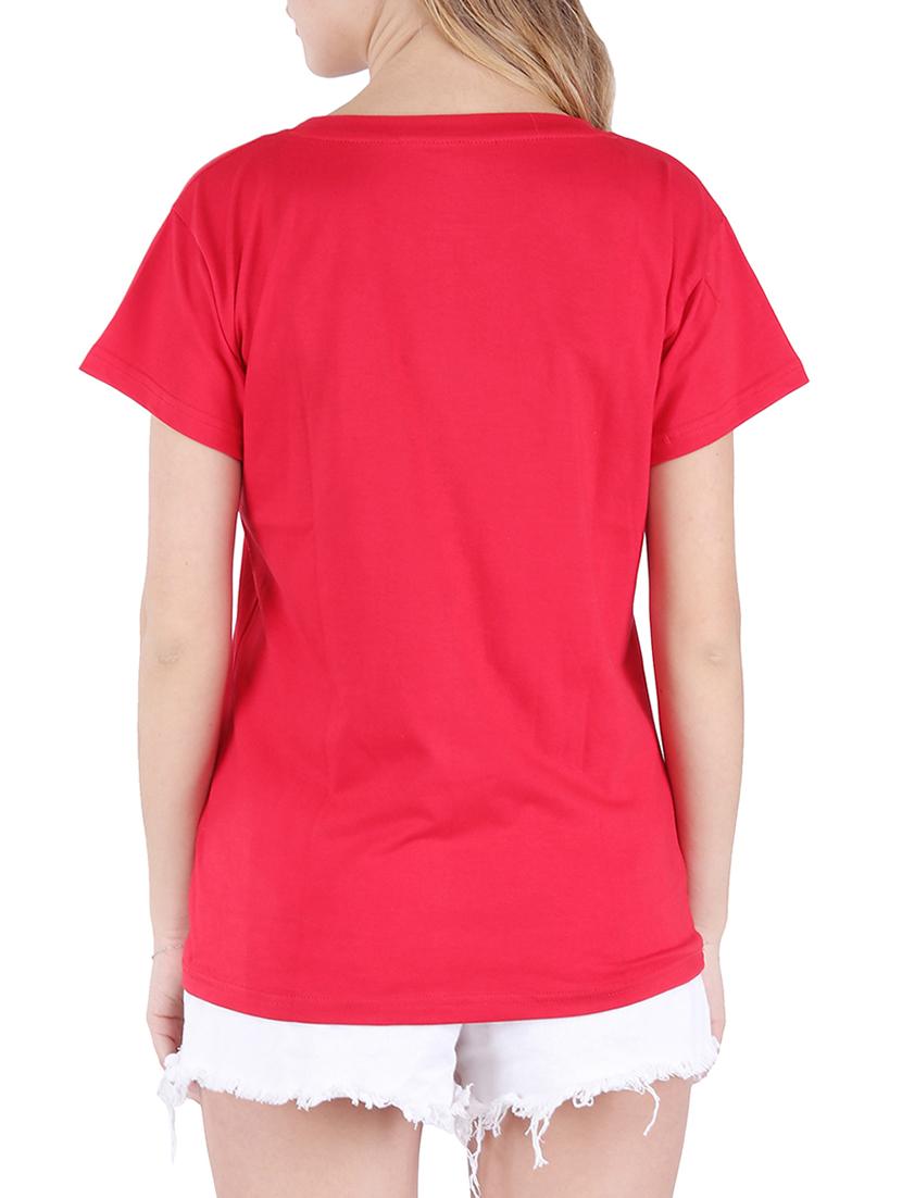 round neck graphic print tee - 16138026 - Standard Image - 2