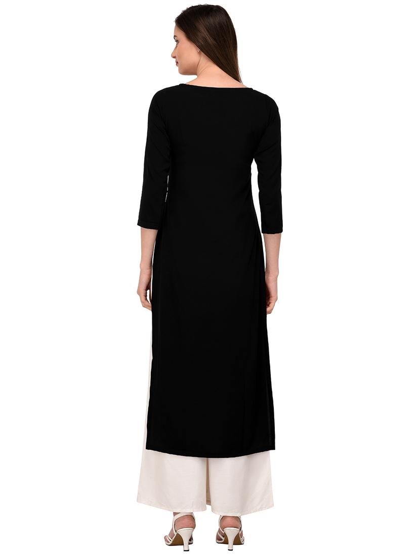 color block straight kurta - 16138583 - Standard Image - 2