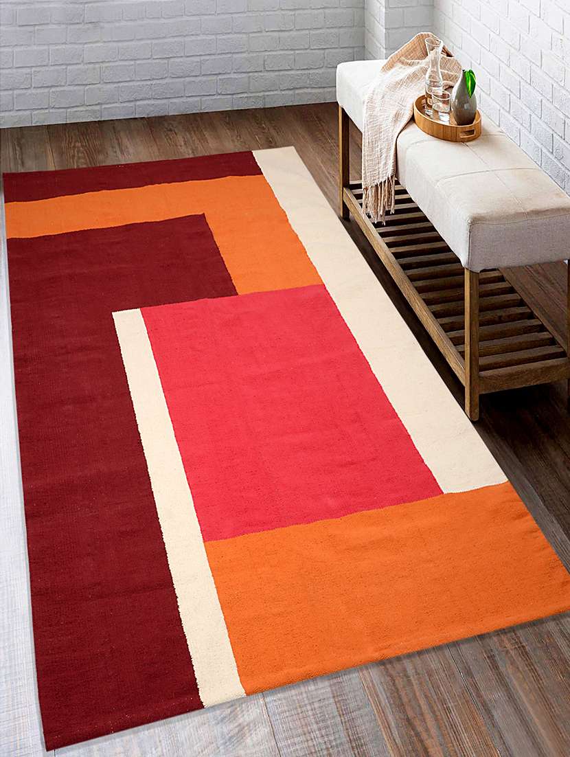 cotton multi purpose handloom rugs-140x200 cm