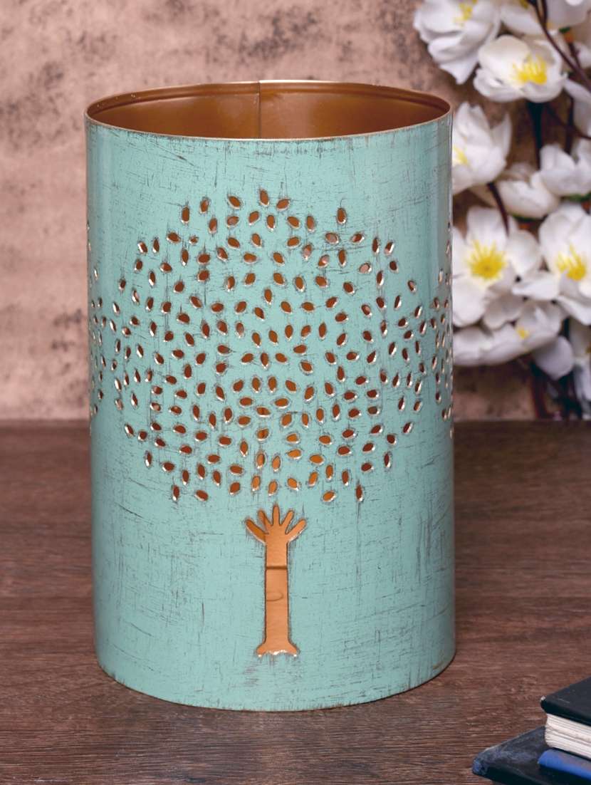 metallic pastel blue candle tea light holder - 16139849 - Zoom Image - 0