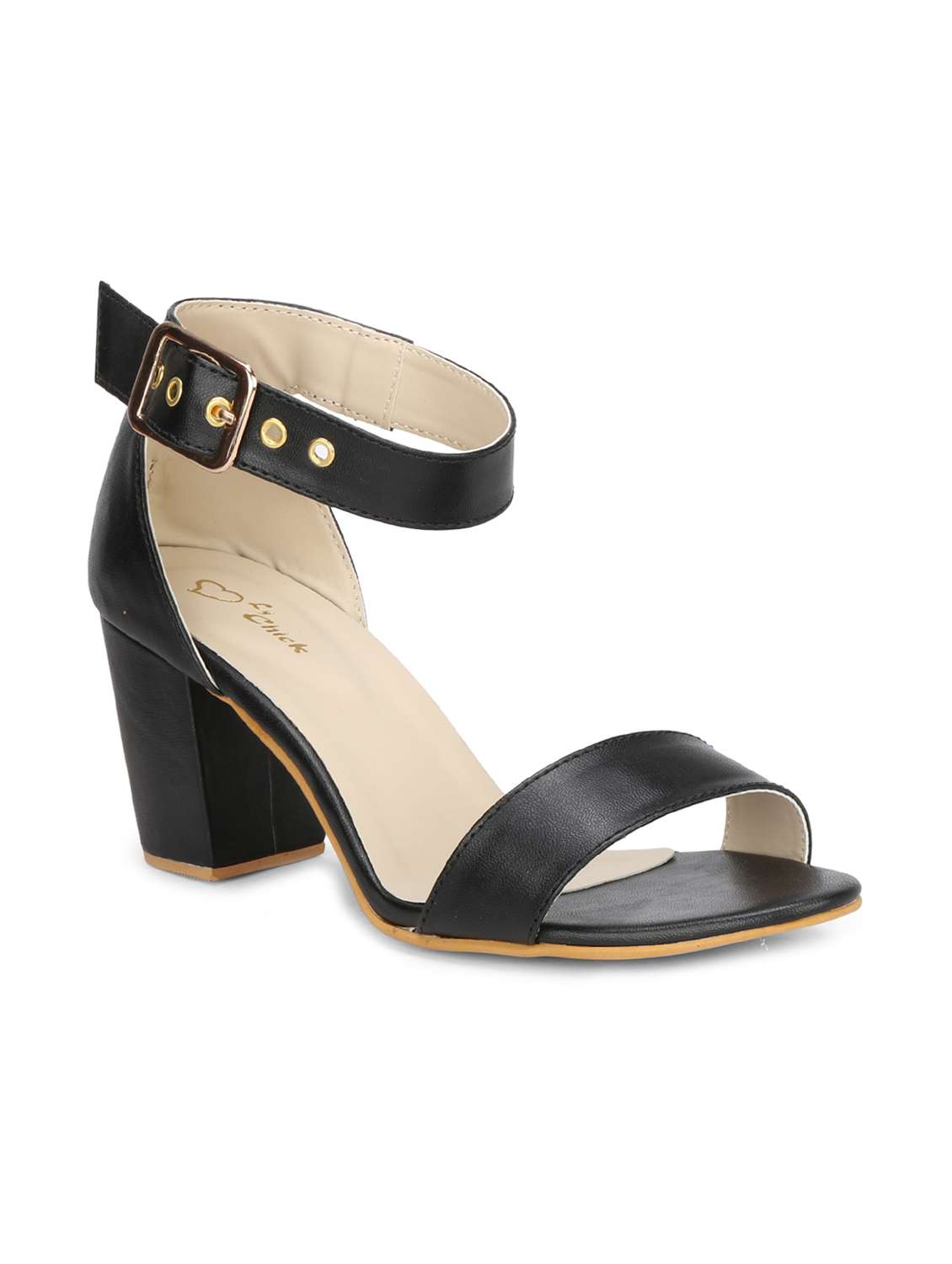 black ankle strap sandals