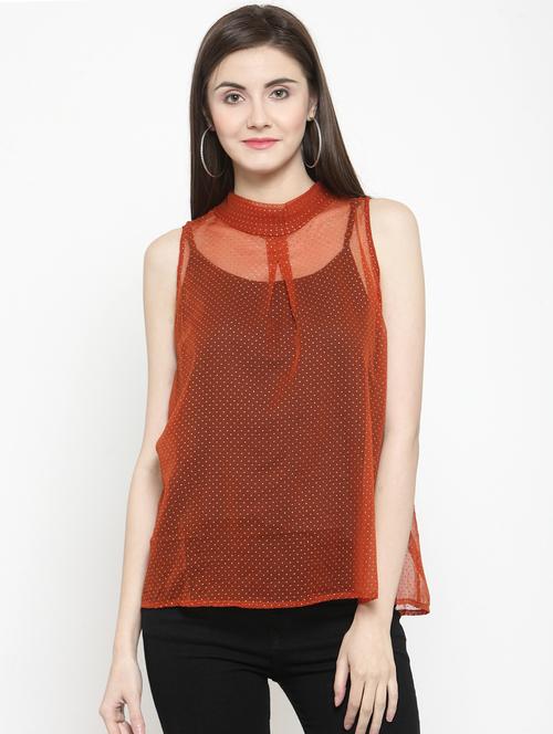 women's straight mock neck top - 16158306 -  Standard Image - 0
