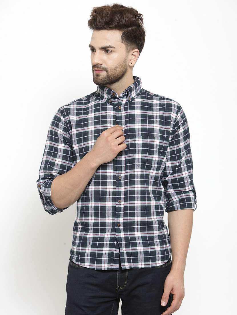 mens checks casual shirt