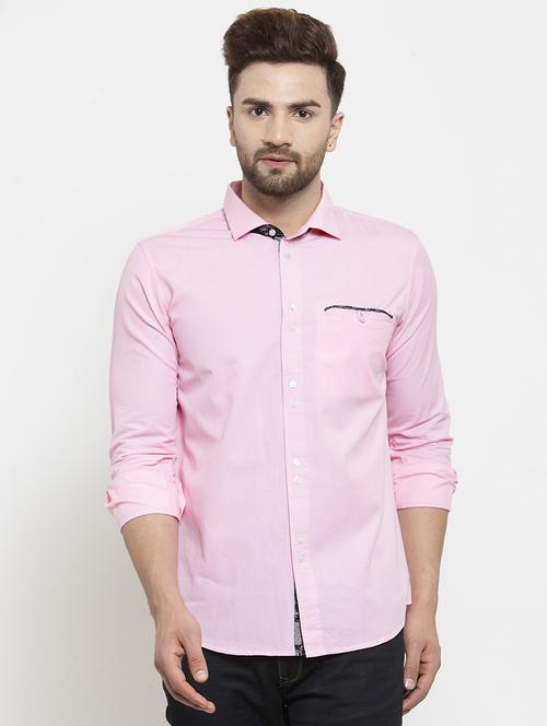 mens solid casual shirt - 16159077 - Standard Image - 0