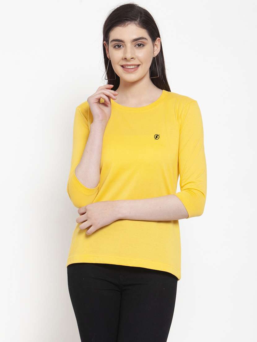 women's plain round neck t-shirt