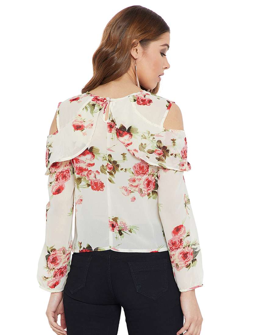 women's straight round neck top - 16166766 -  Standard Image - 2