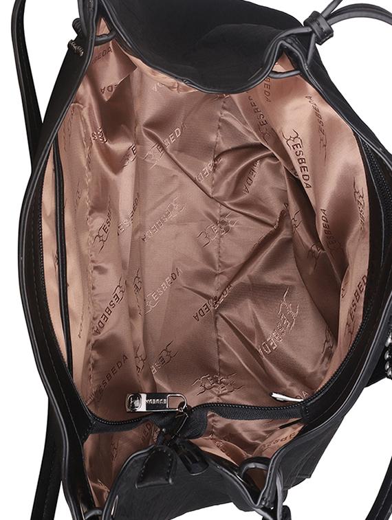 black leatherette (pu) regular tote - 16168369 - Standard Image - 2