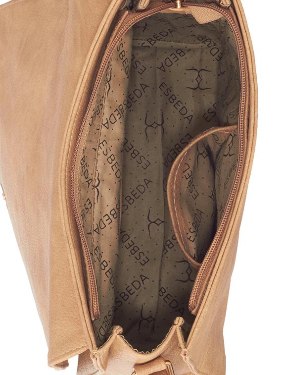 brown leatherette (pu) regular sling bag - 16168395 - Standard Image - 2