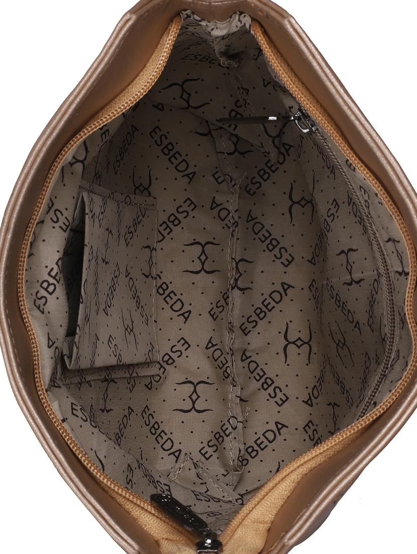 gold leatherette (pu) sling bag - 16168485 - Standard Image - 2