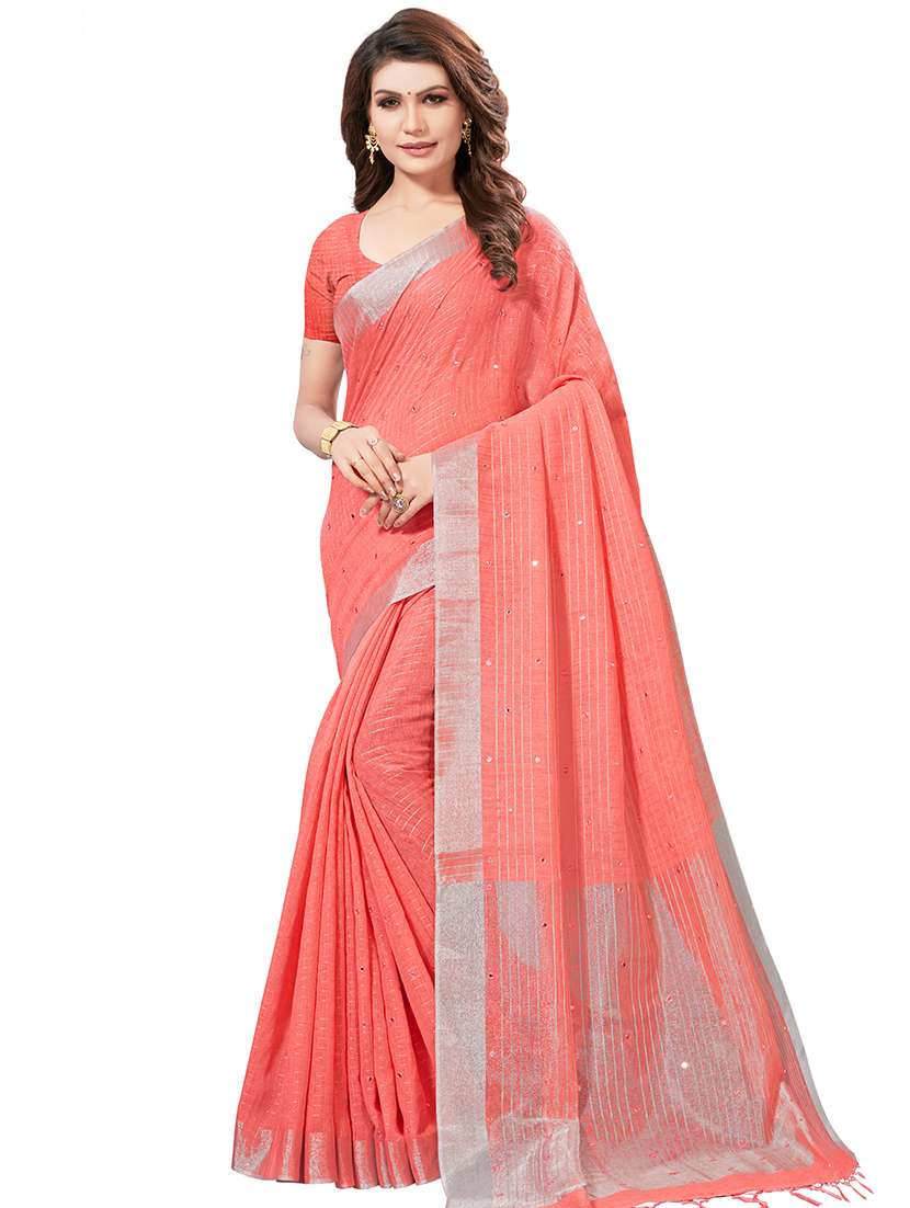mirror work handloom saree with blouse