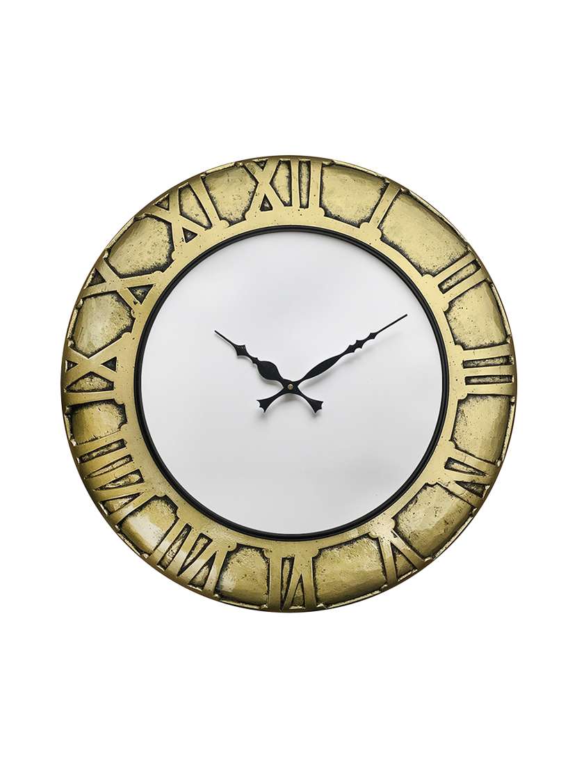 handcrafted wooden analog wall clock