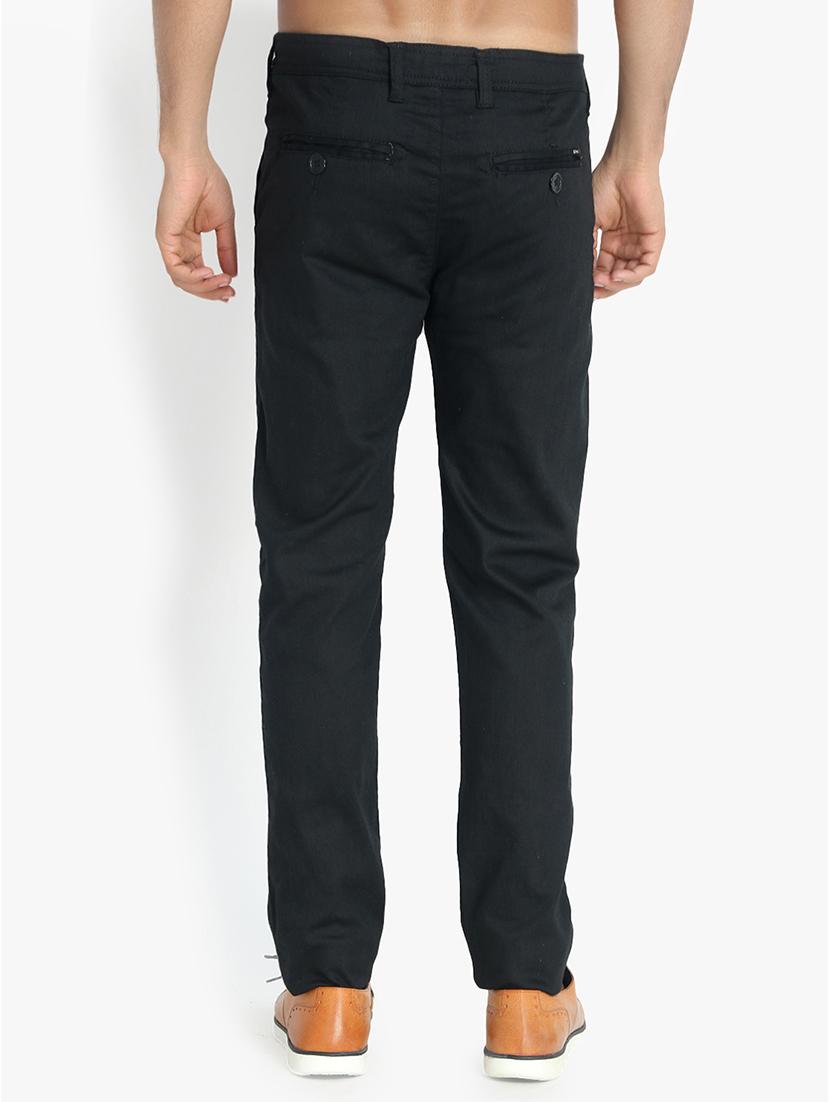 black solid chinos - 16170852 - Standard Image - 2