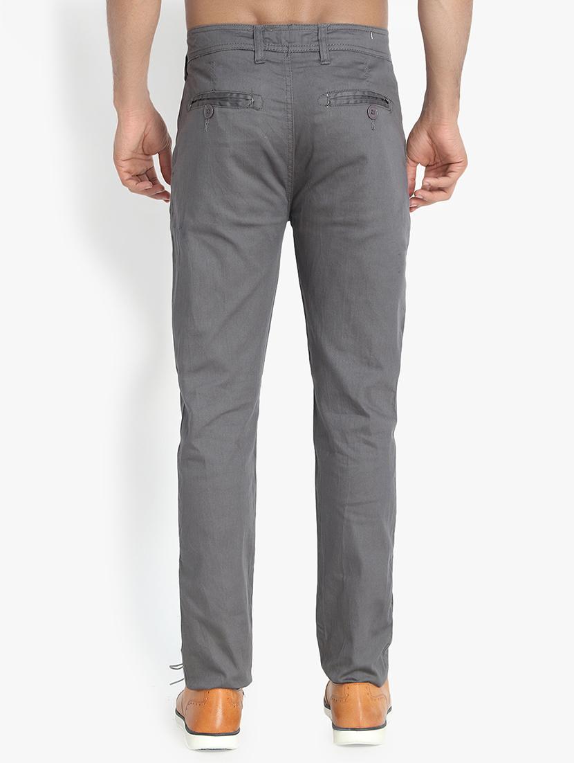 grey solid chinos - 16170855 - Standard Image - 2