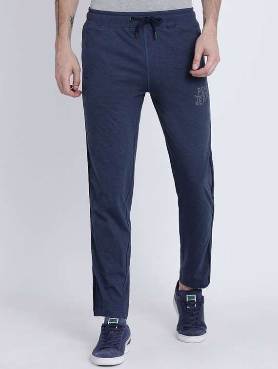 blue cotton  ankle length track pant
