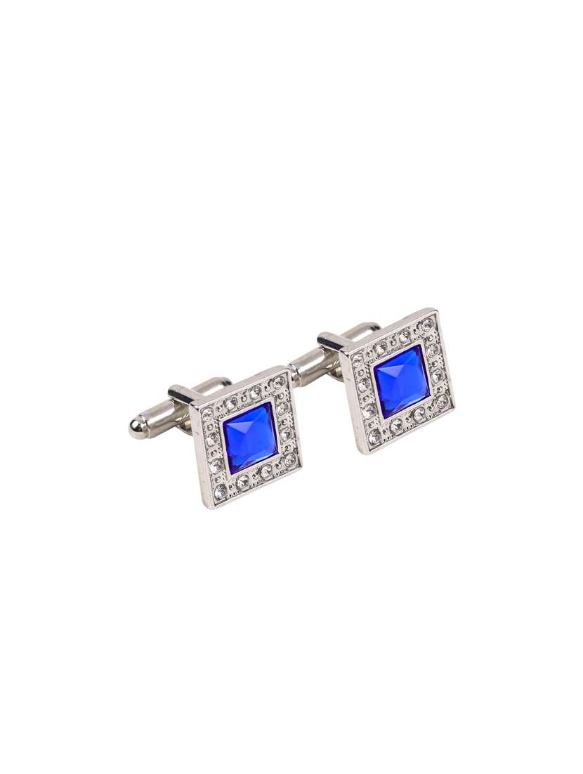blue metal cufflink