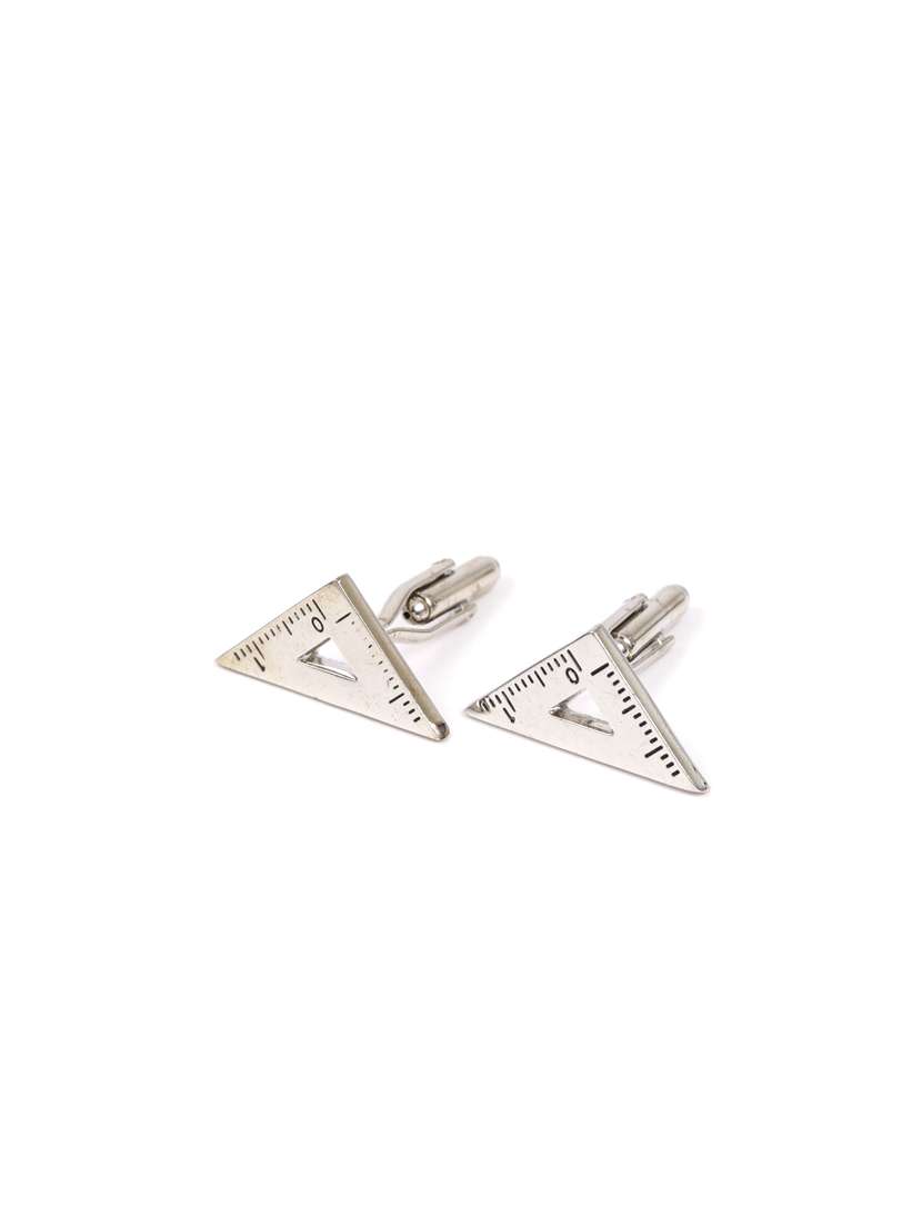 silver metal cufflink