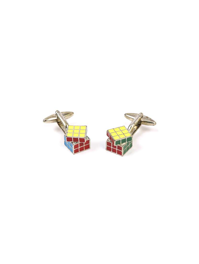 multi colored metal cufflink