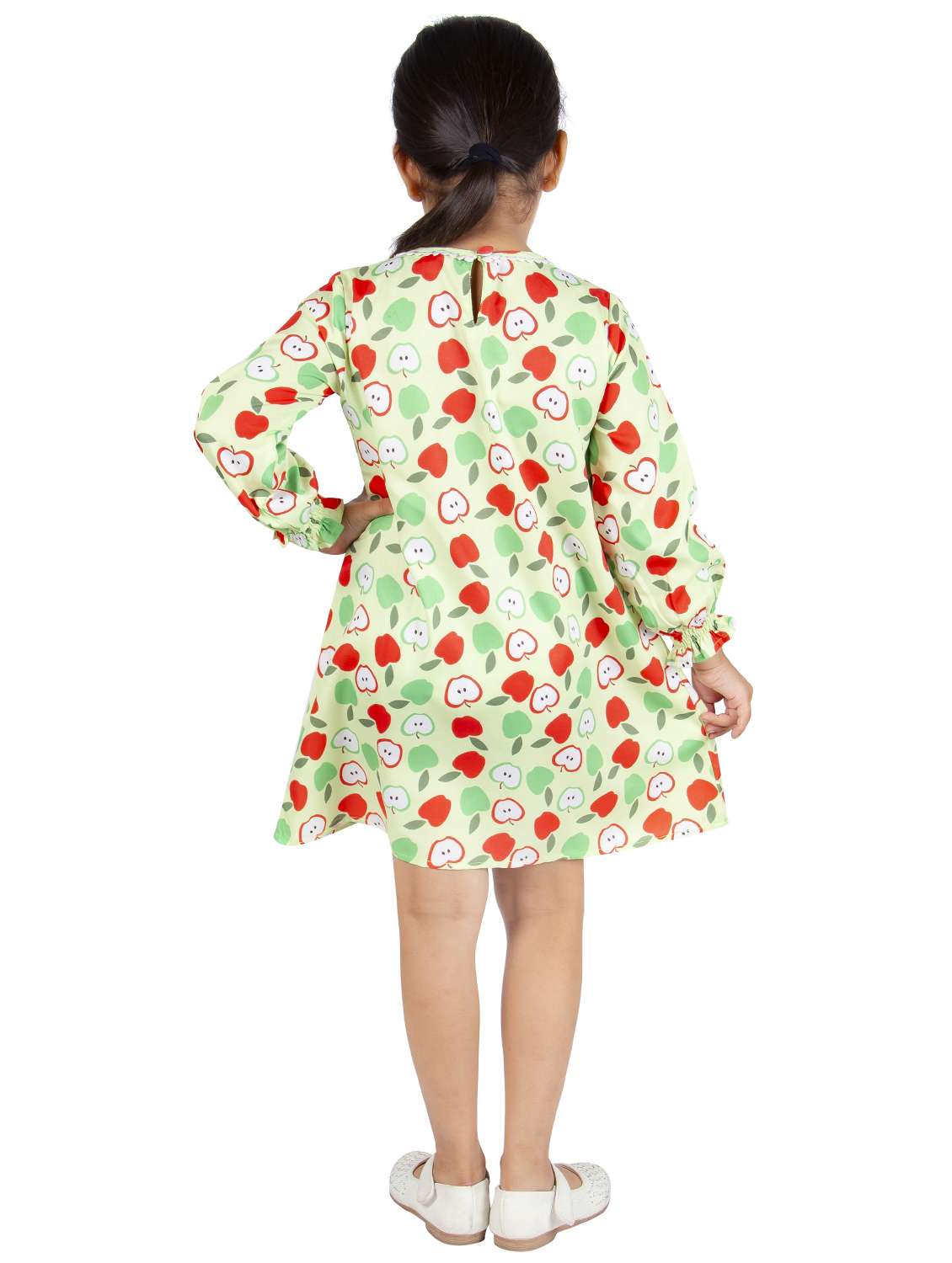 green polyester frock - 16173629 -  Standard Image - 2