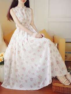 mock neck floral maxi dress