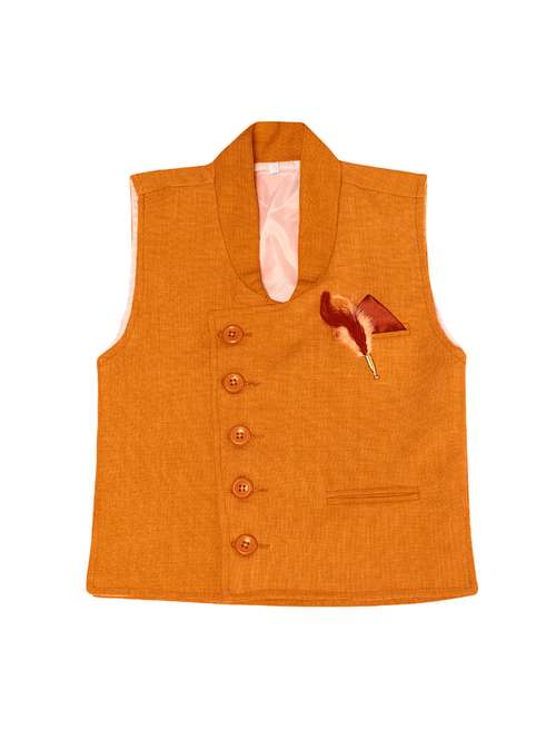 yellow jute waistcoat - 16184675 -  Standard Image - 0